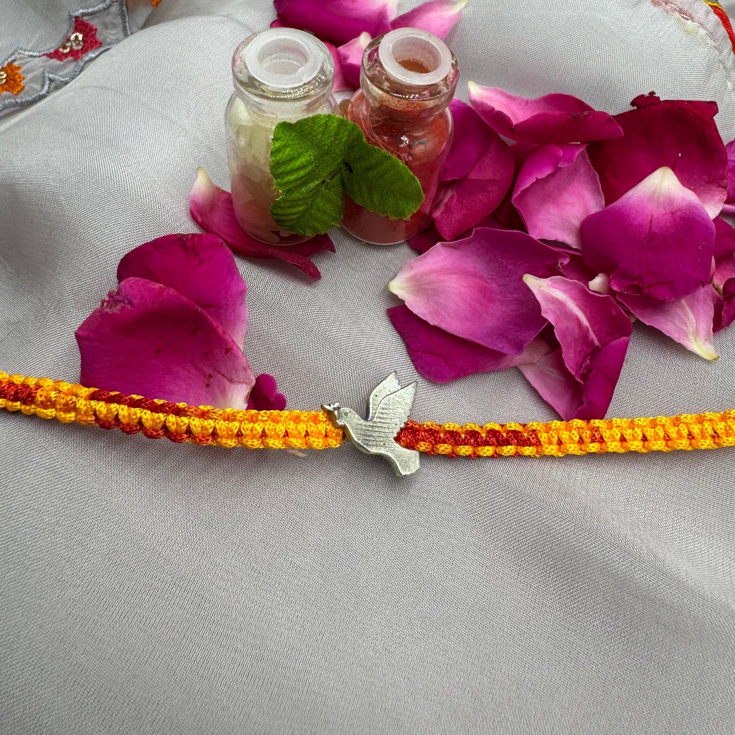 Wings of Blessing Silver Rakhi