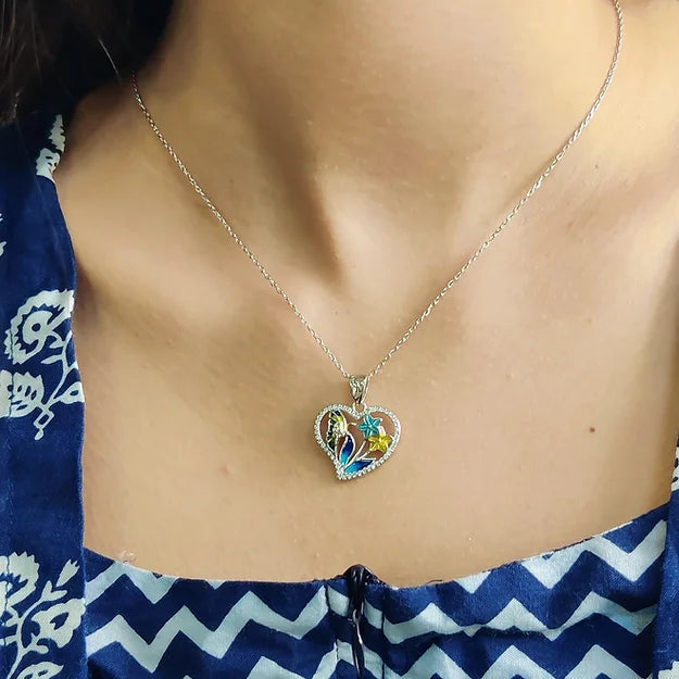 Enameled Crafted Pendant