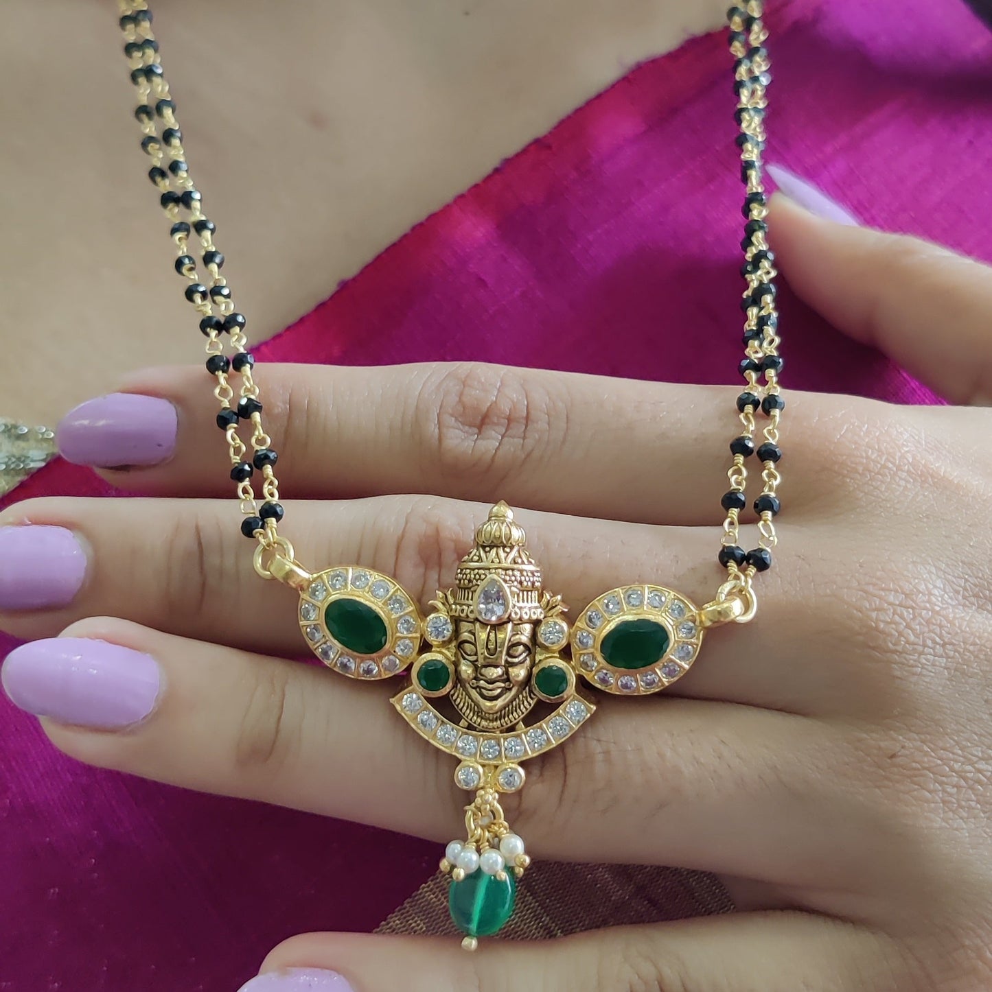 Gold-Plated Temple Jewellery in Pure Silver