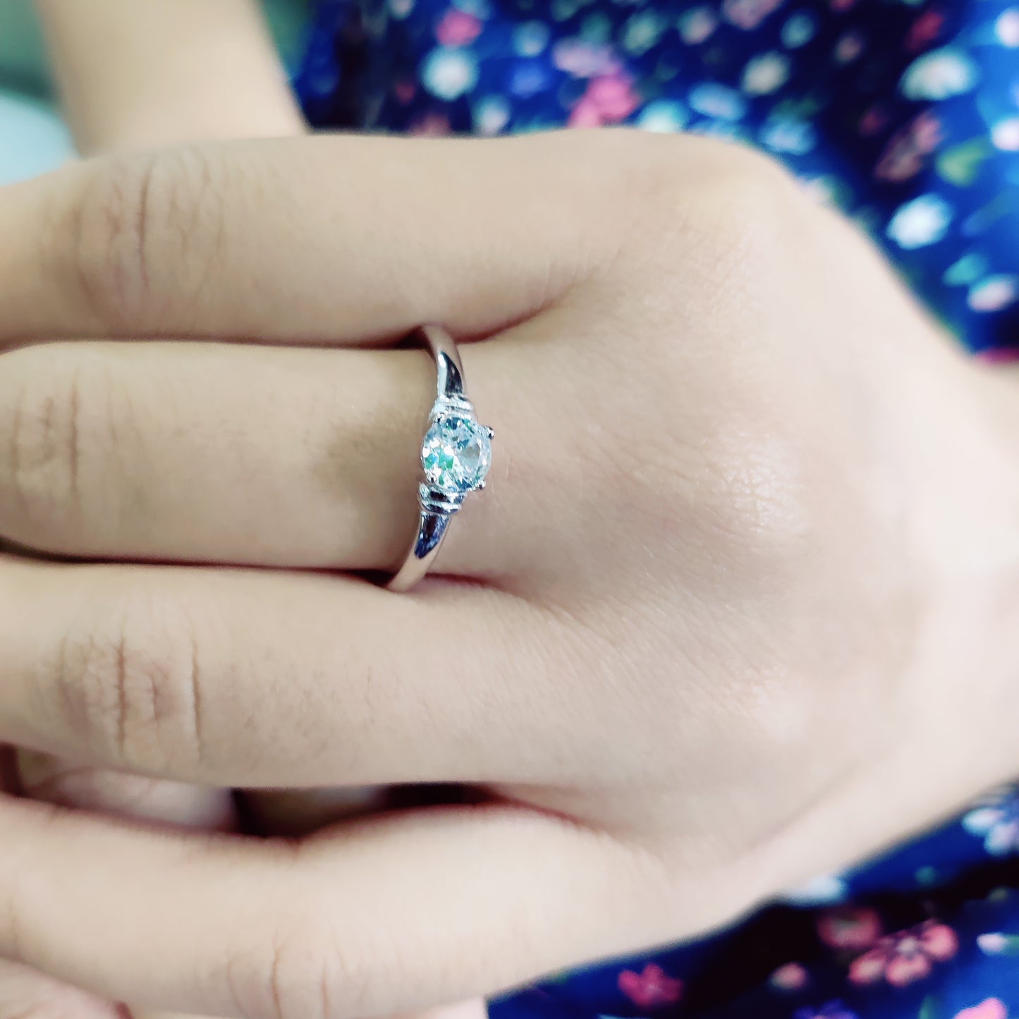 Solitaire Silver Ring – 92.5 Pure Silver