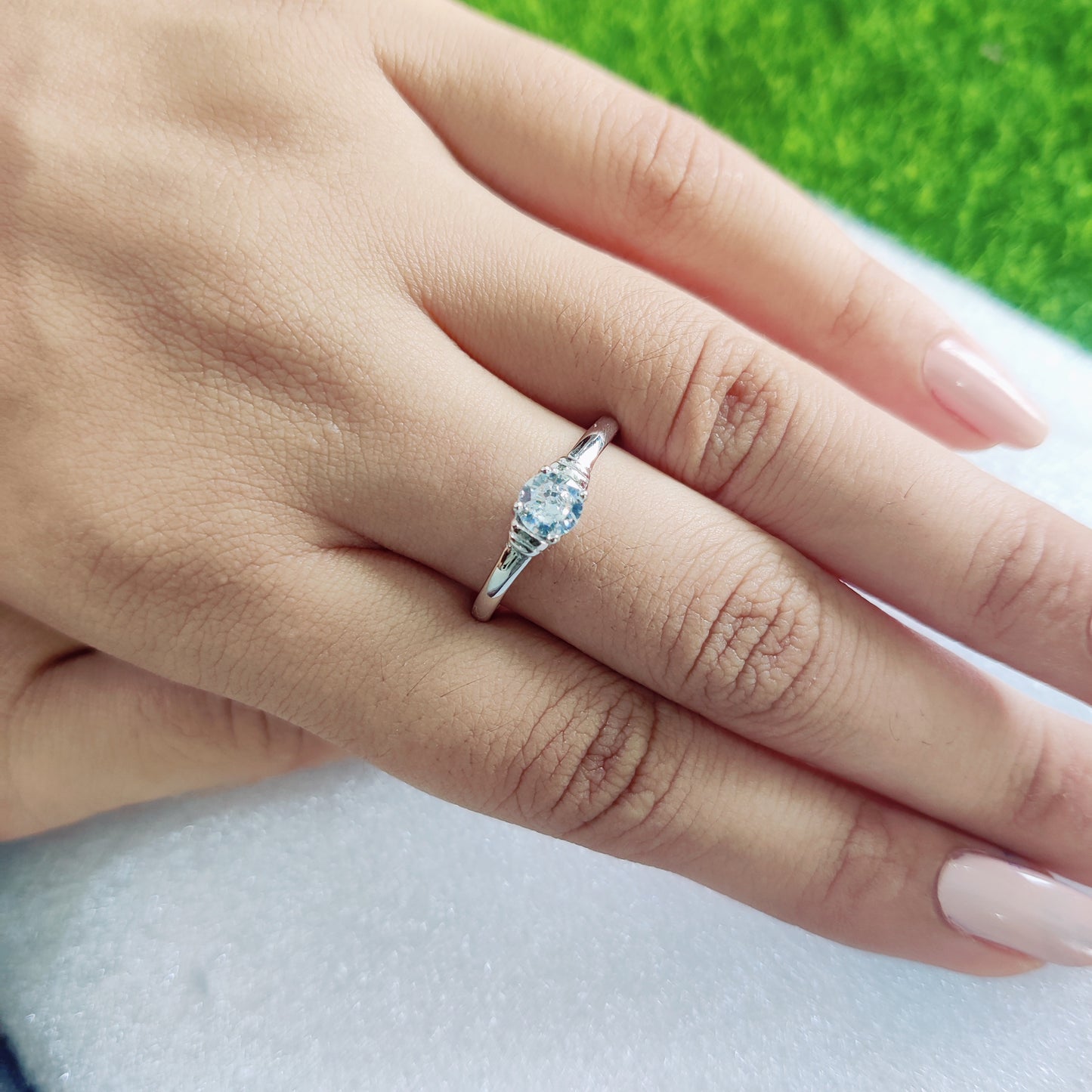 Solitaire Silver Ring – 92.5 Pure Silver