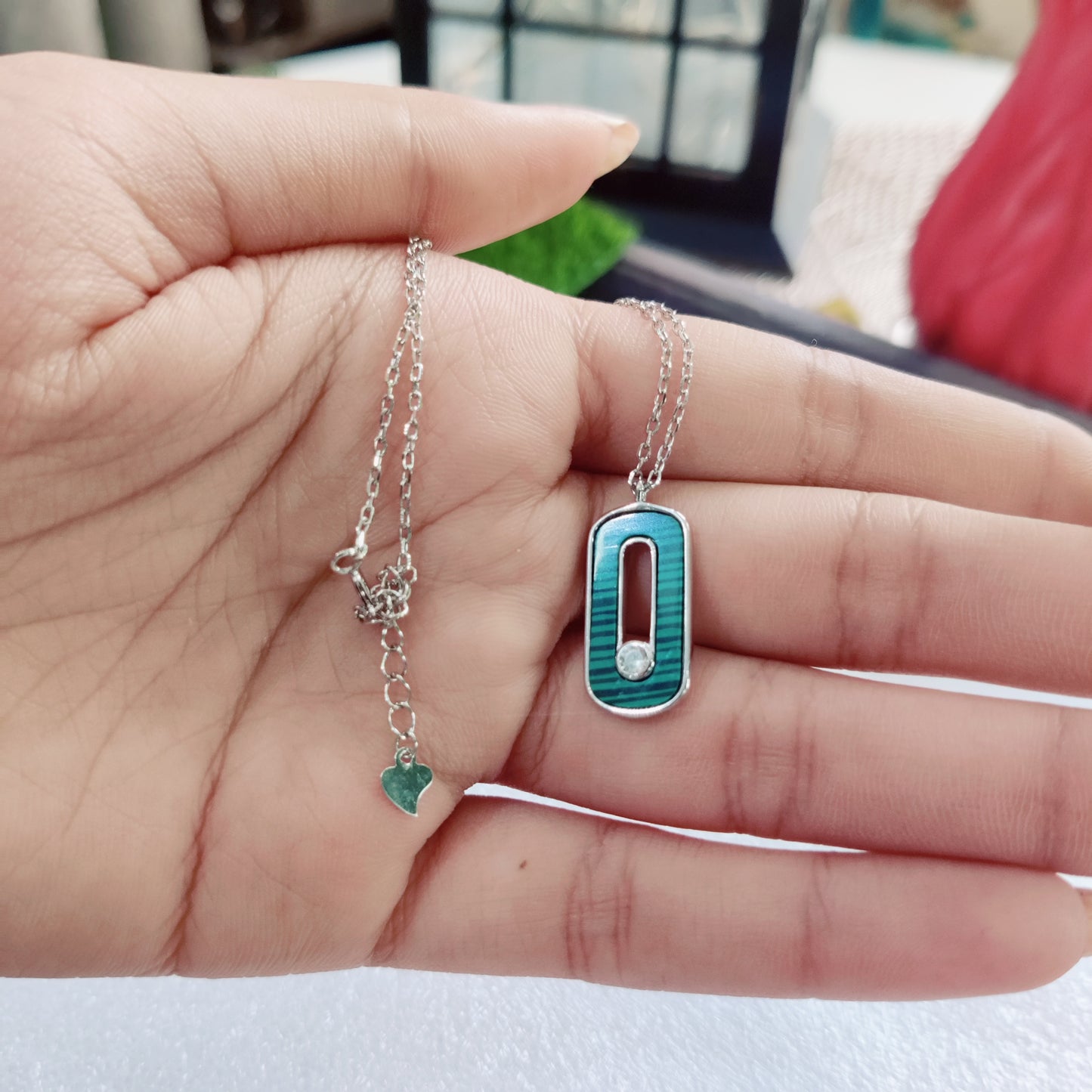 Green Glow CZ pendant