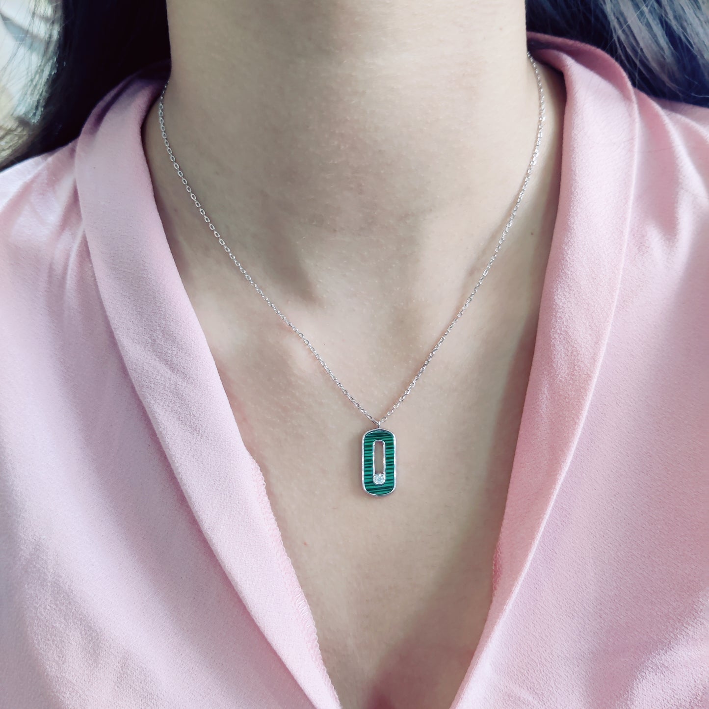 Green Glow CZ pendant