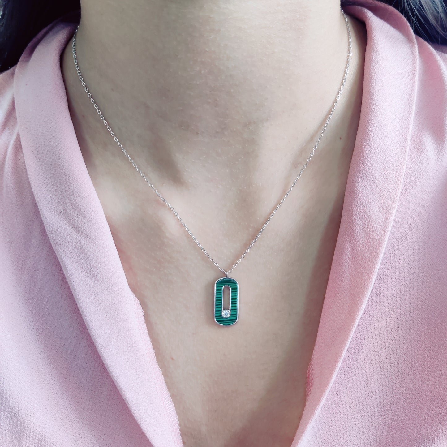 Green Glow CZ pendant