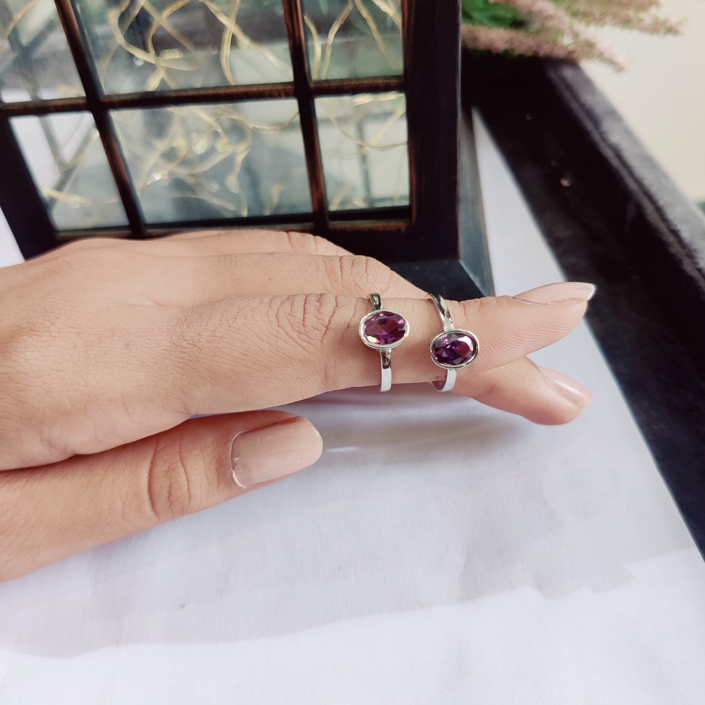 Purple Stone Toe Ring