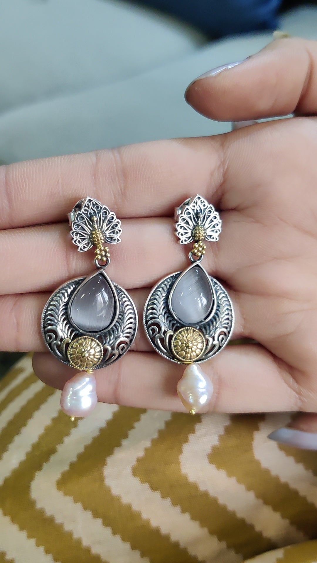 Fusion Moonstone Earrings