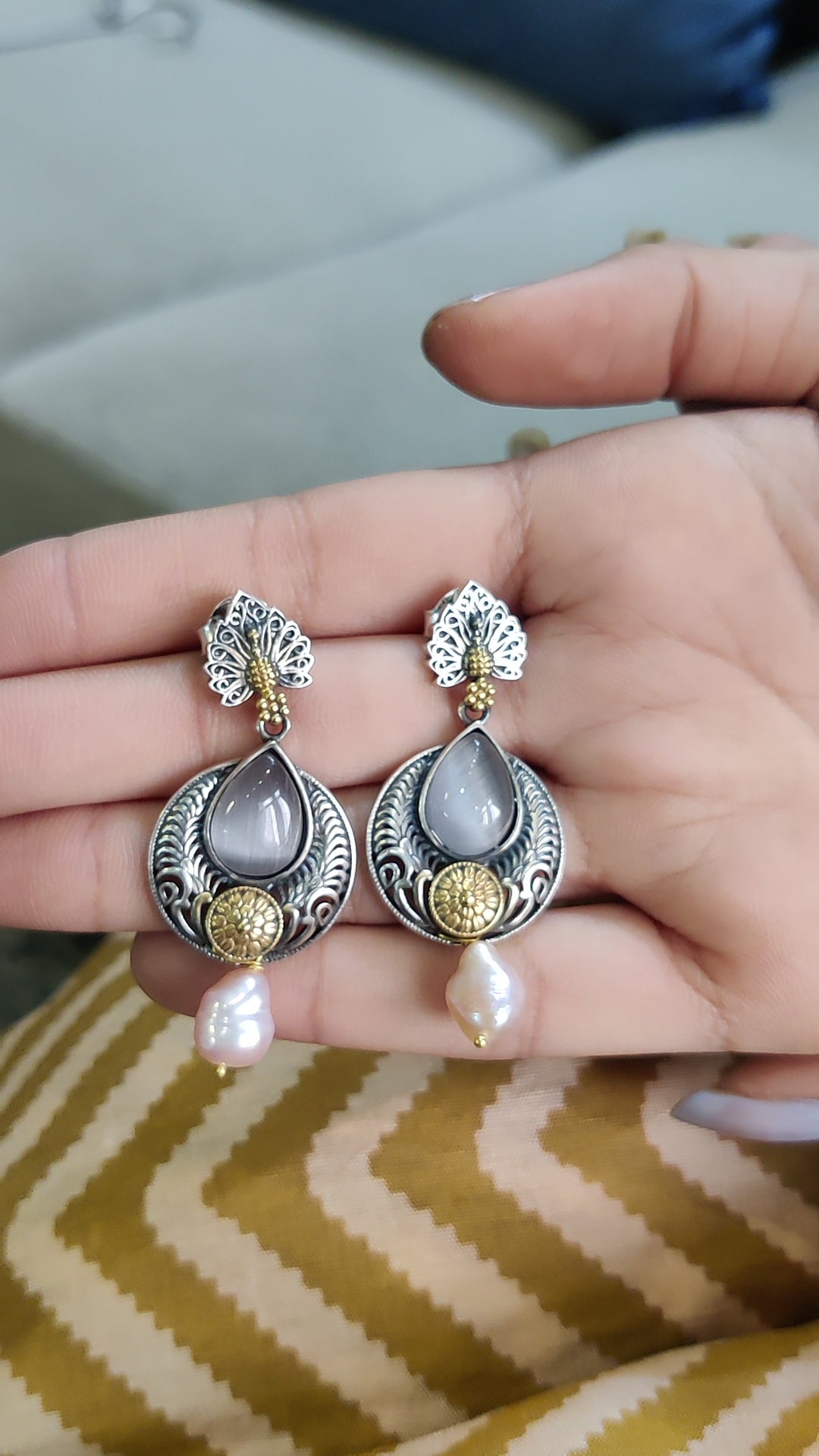 Fusion Moonstone Earrings