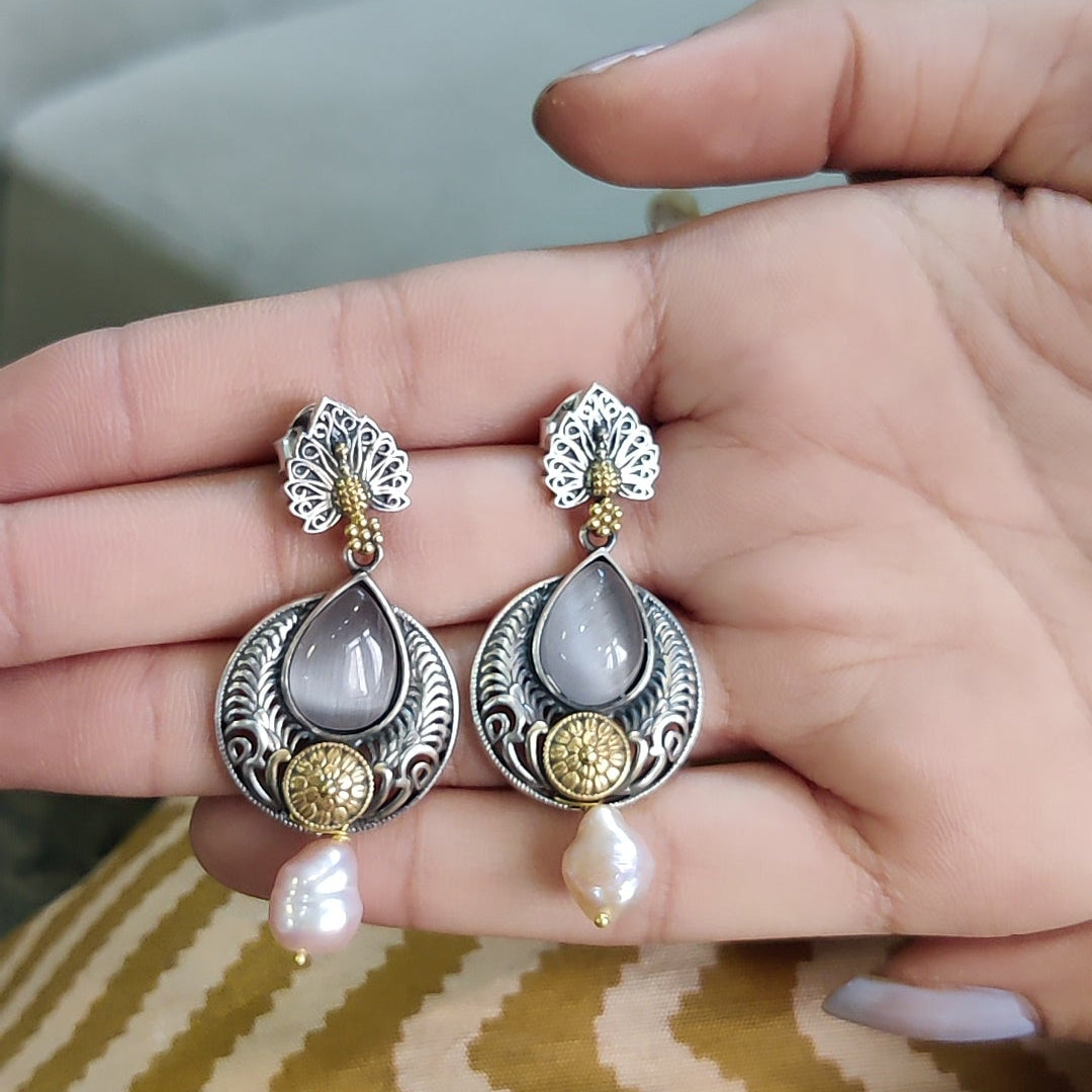 Fusion Moonstone Earrings