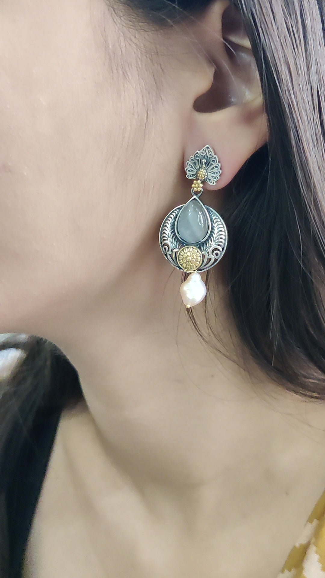 Fusion Moonstone Earrings