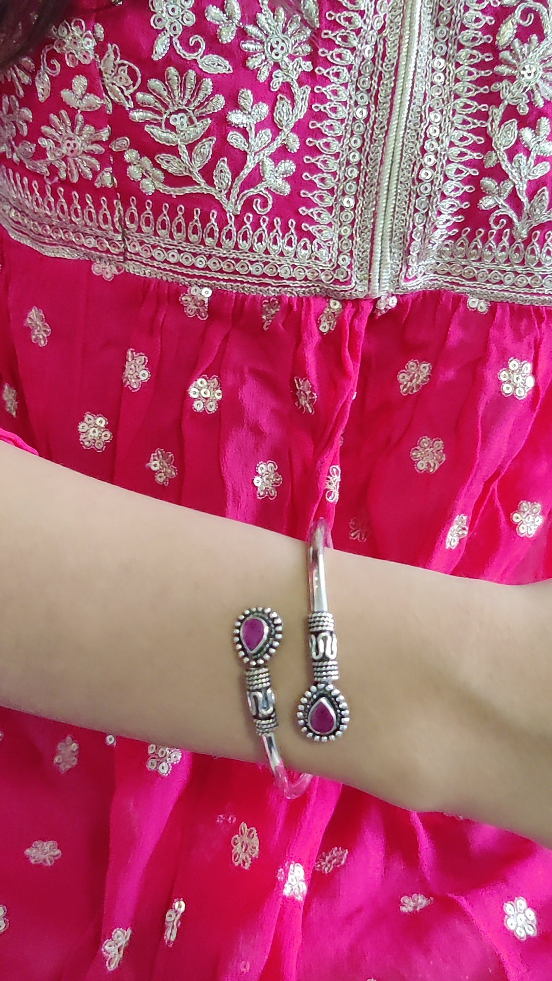 Pear Ruby Cut stone Bracelet