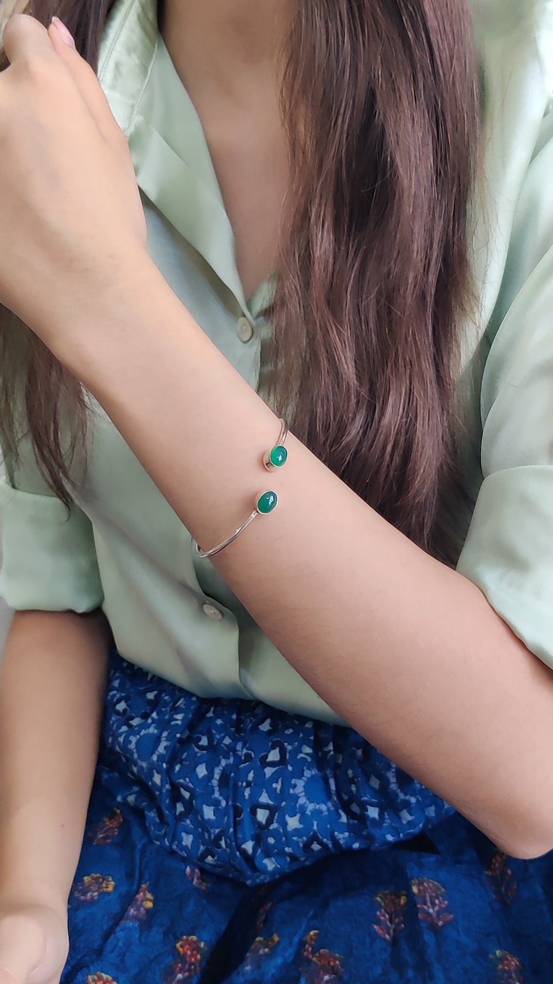 Green Onyx Flexi Bracelet