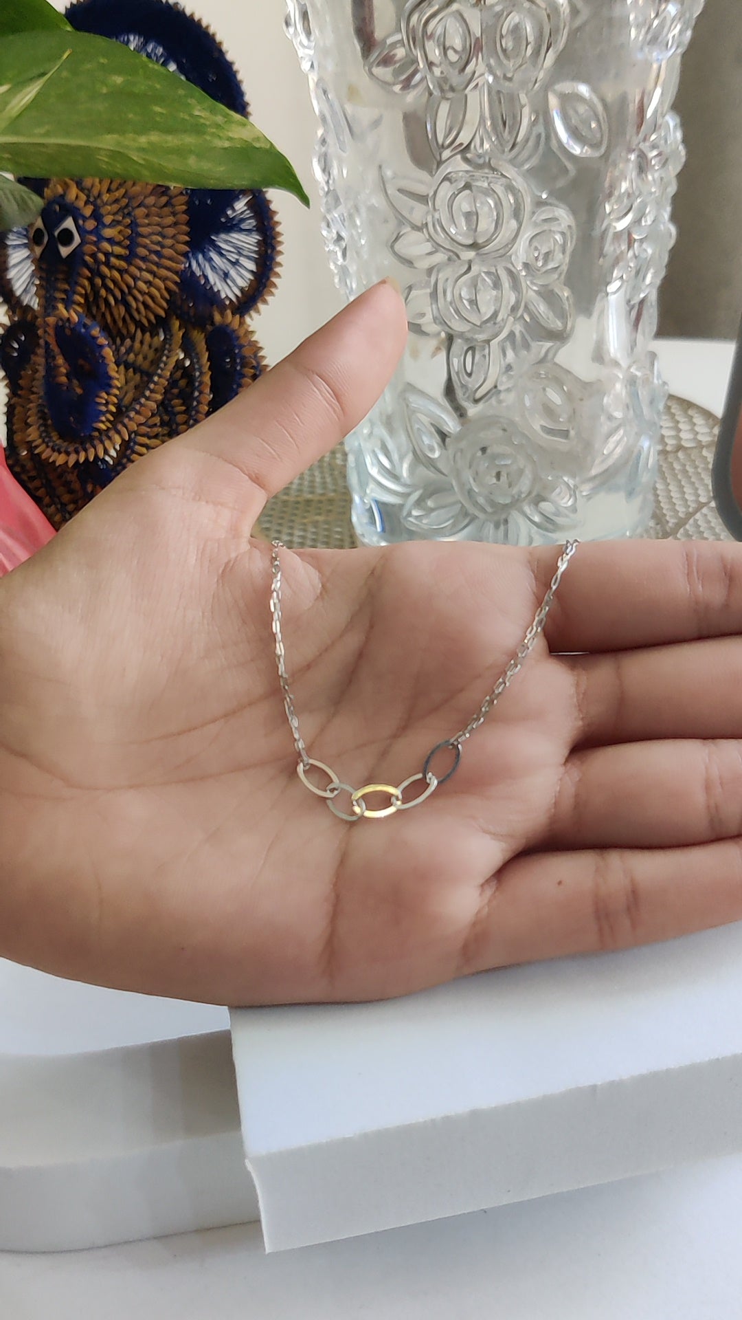 Oval Link Double-Layer Chain Bracelet