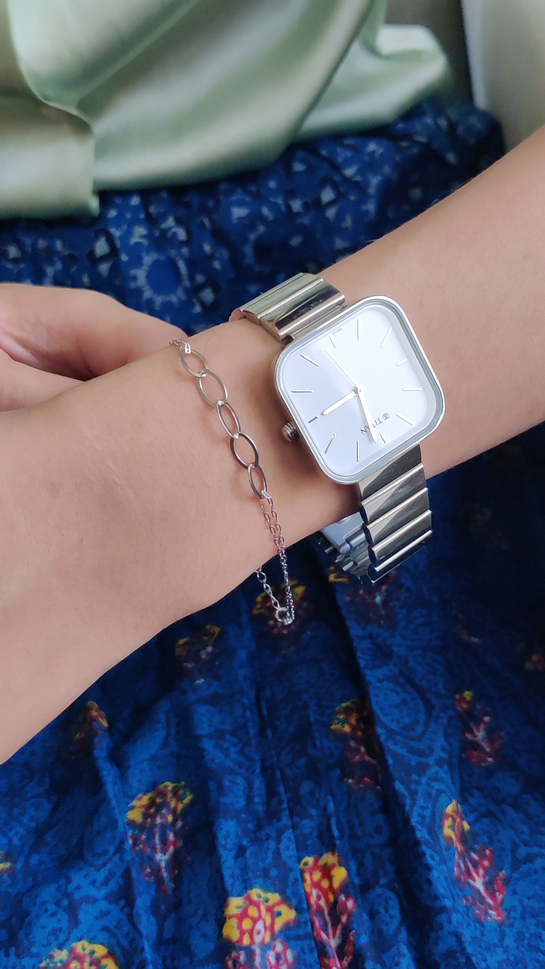 Oval Link Double-Layer Chain Bracelet