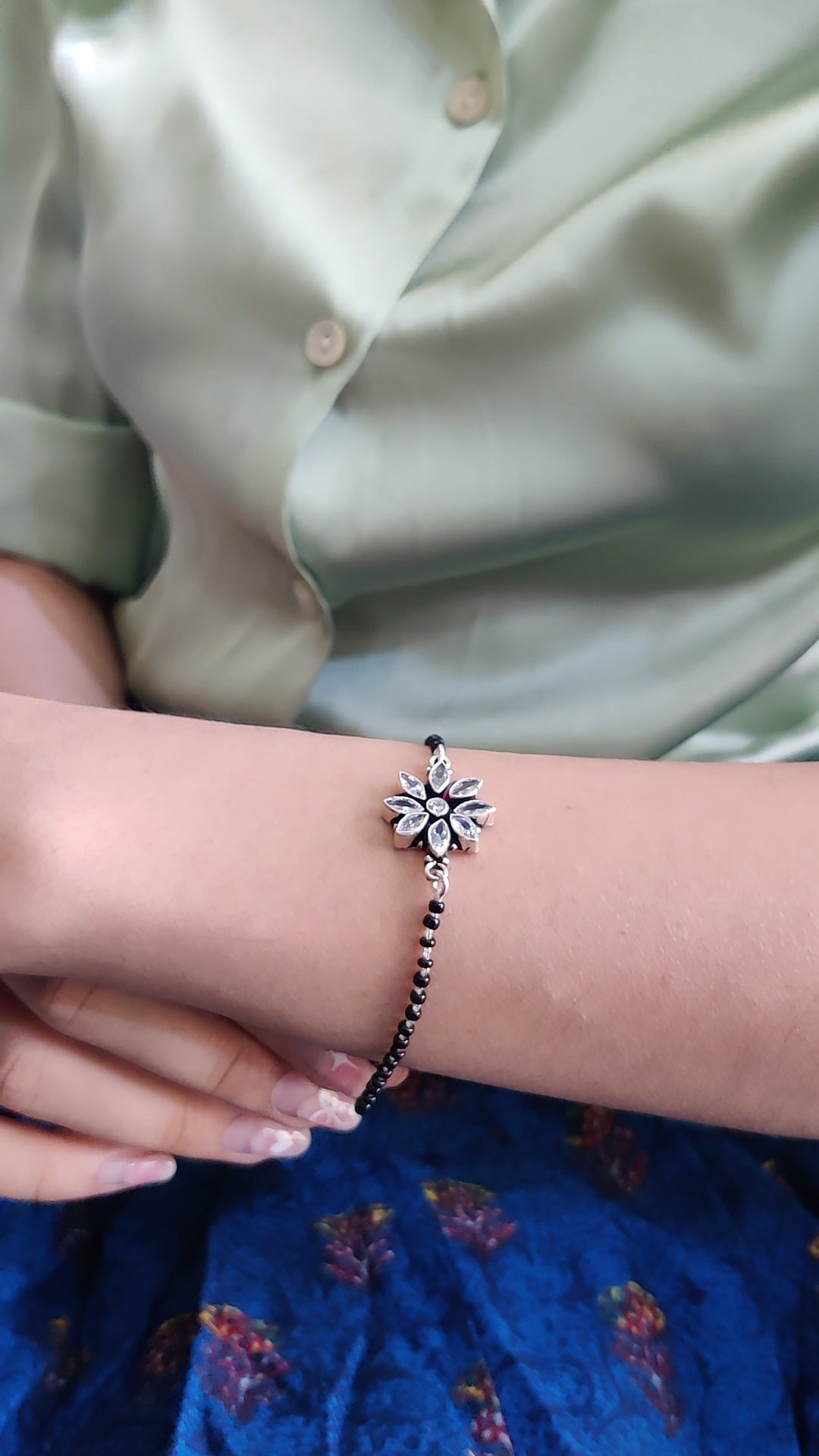 Marquise Cutstone Mangalsutra Bracelet