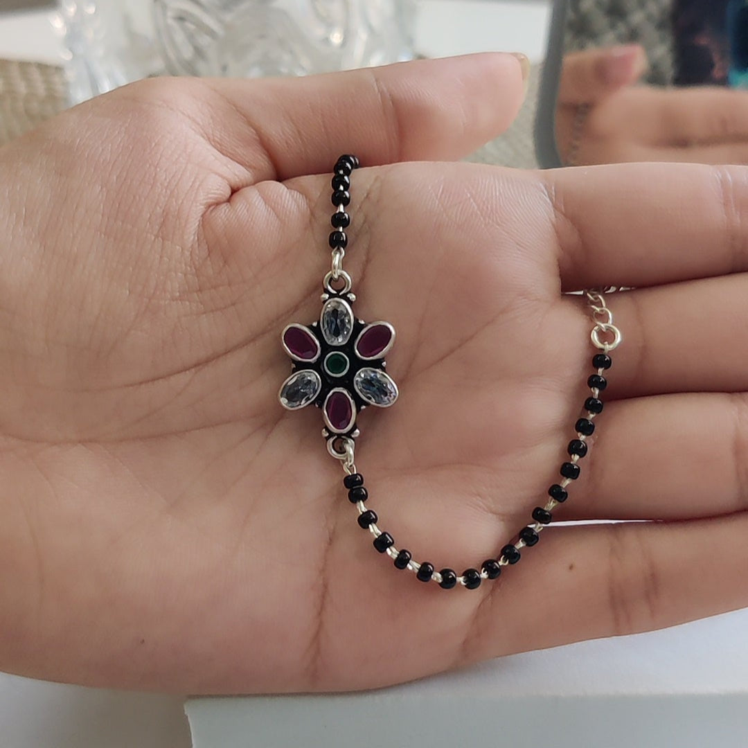 CZ Stone Floral Motif Mangalsutra Bracelet