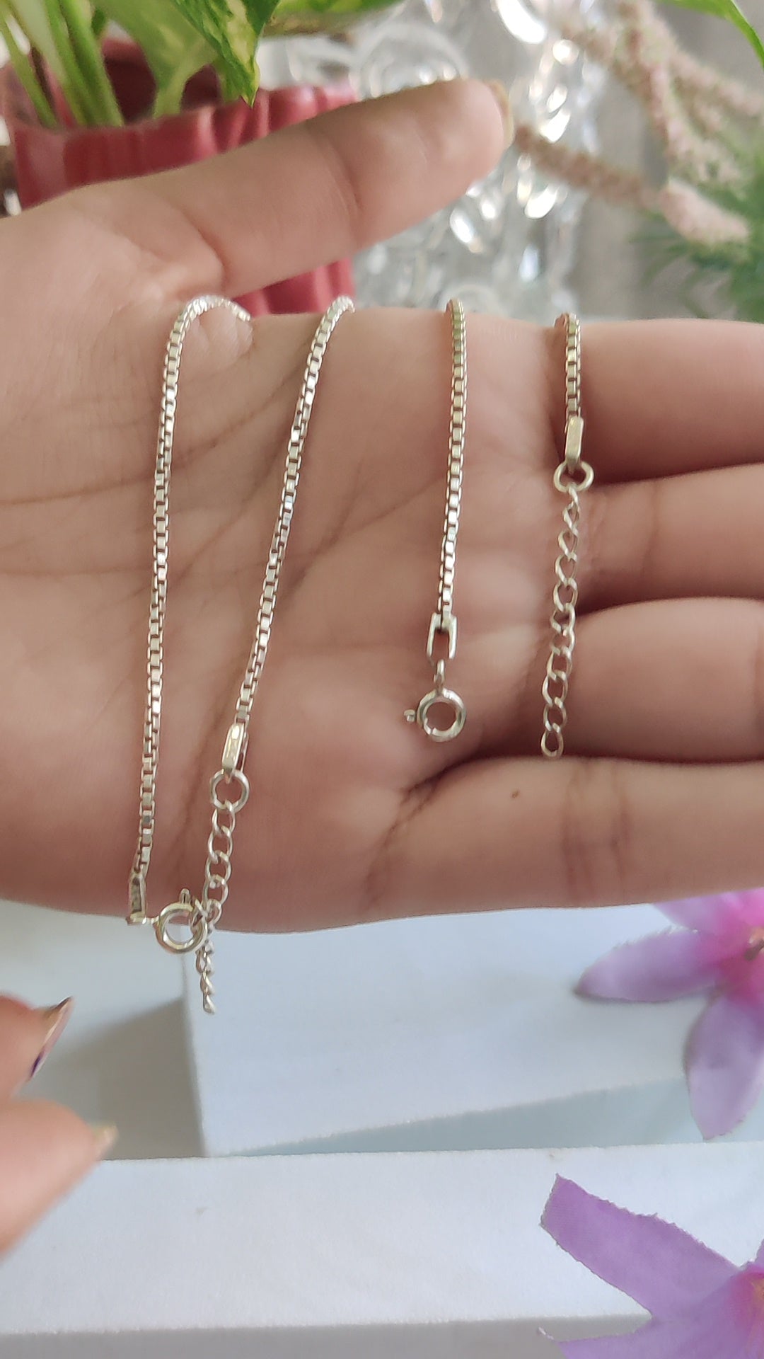 Plain Box Chain Anklet – Simple & Elegant