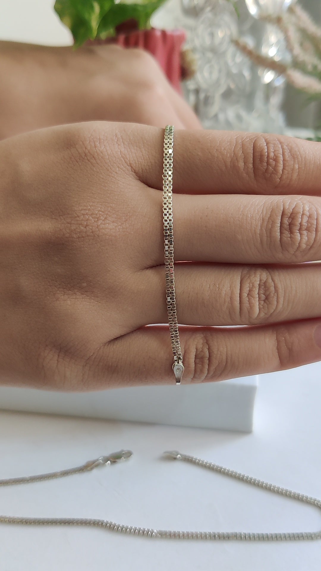 Italian Chain Anklet – Pure Silver