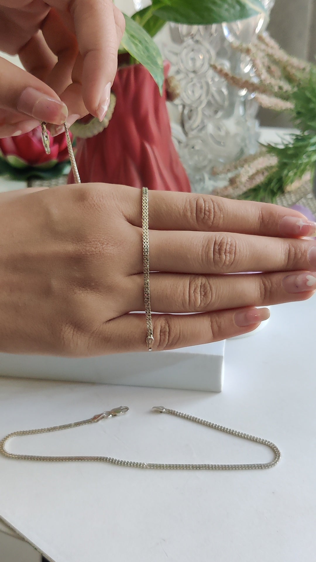 Italian Chain Anklet – Pure Silver