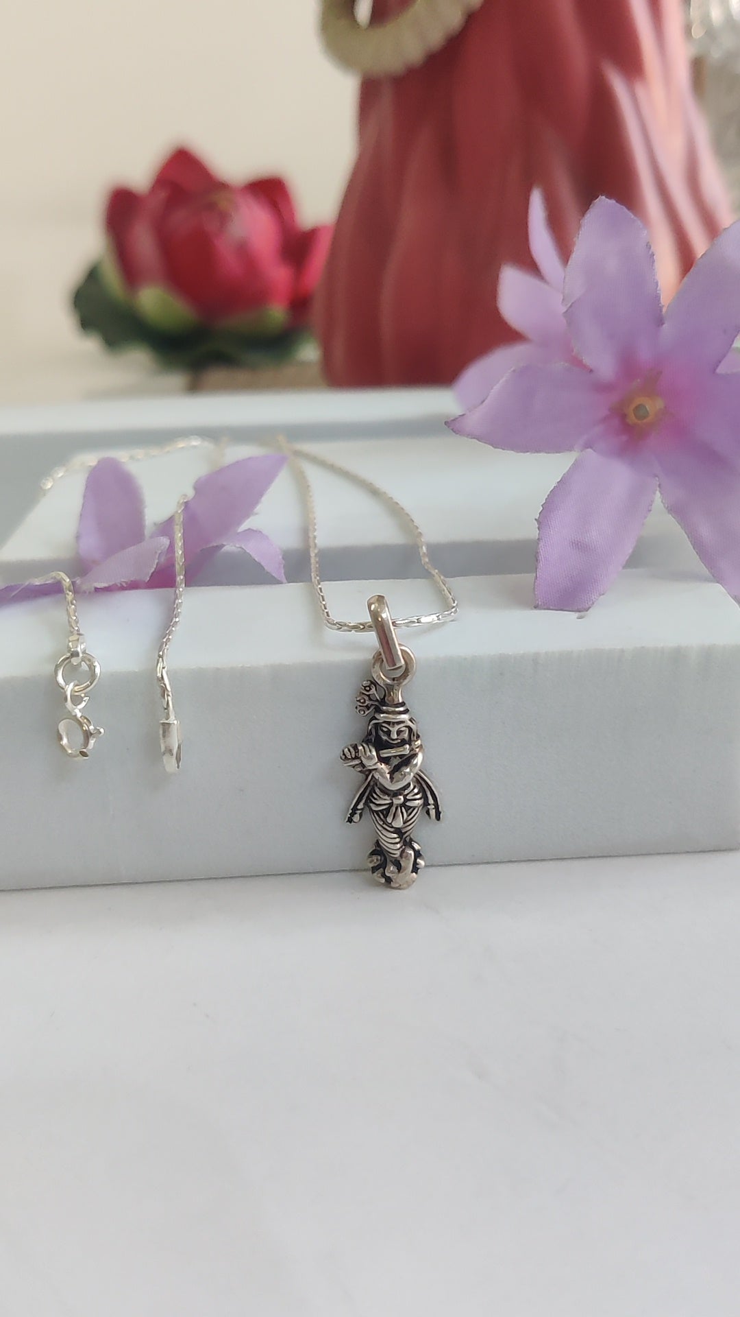 Bansuri Krishna Pendant – Pure Silver