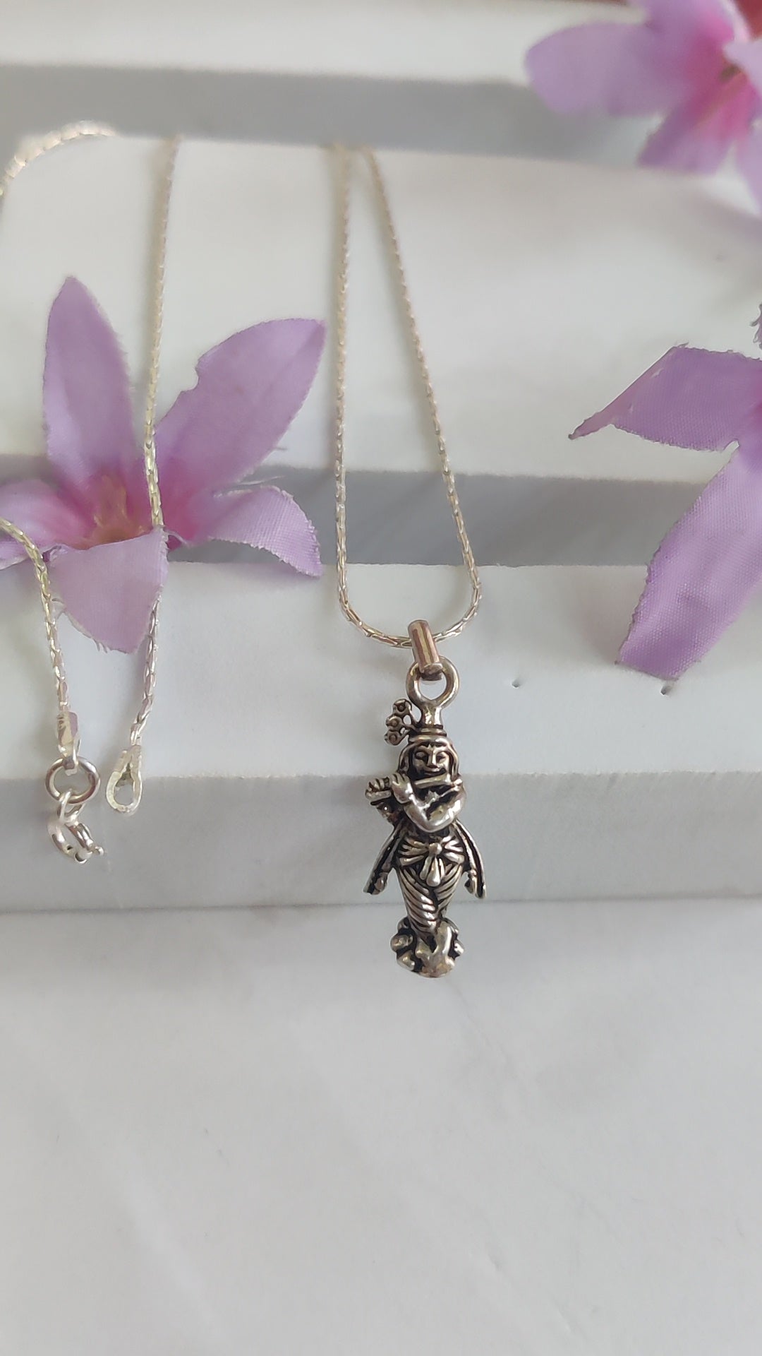 Bansuri Krishna Pendant – Pure Silver