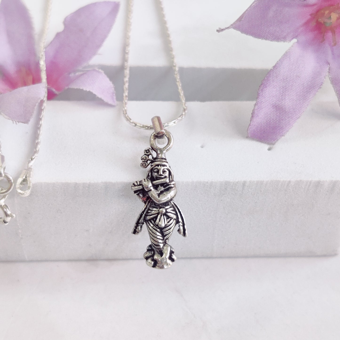 Bansuri Krishna Pendant – Pure Silver