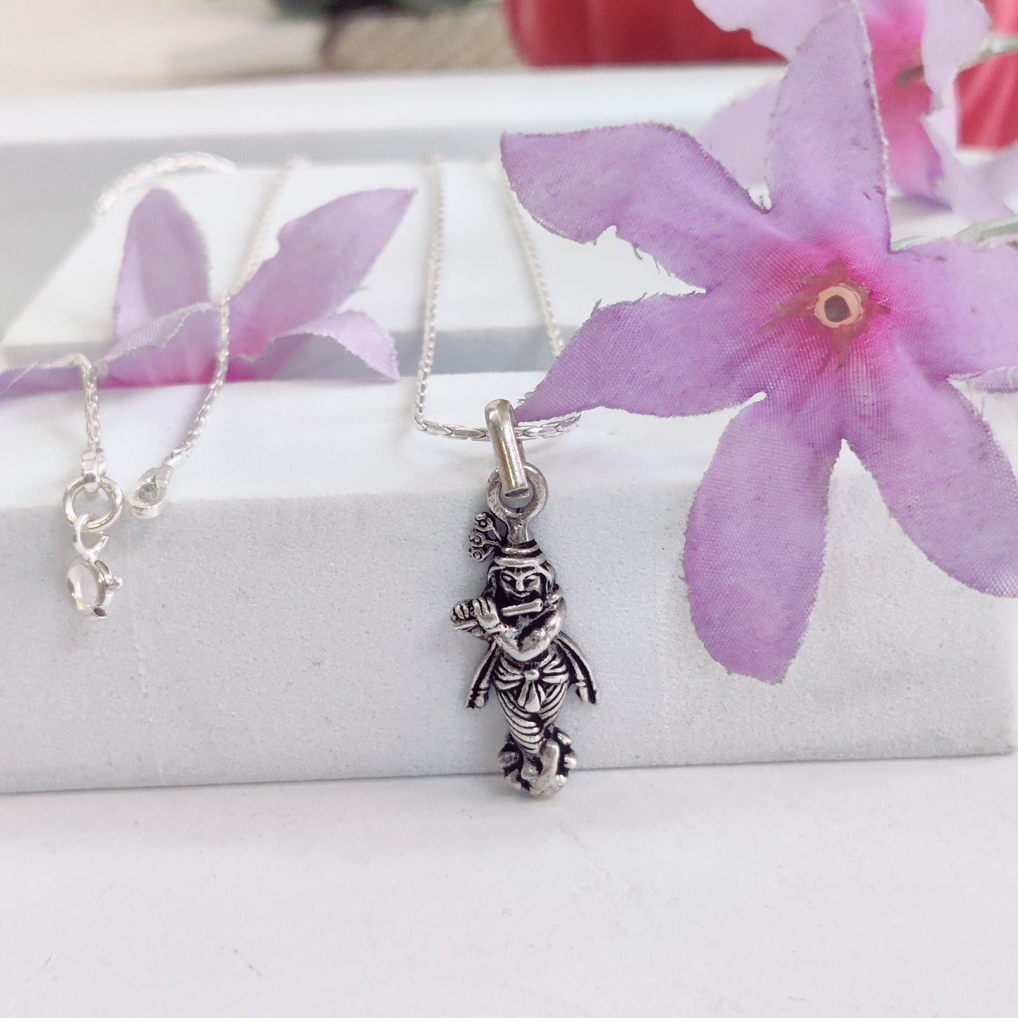 Bansuri Krishna Pendant – Pure Silver