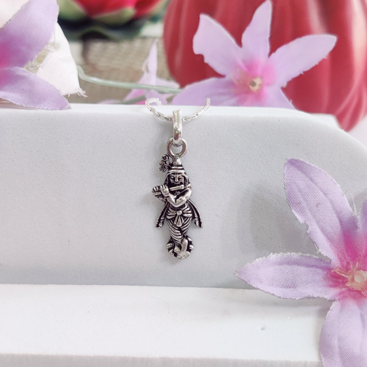 Bansuri Krishna Pendant – Pure Silver