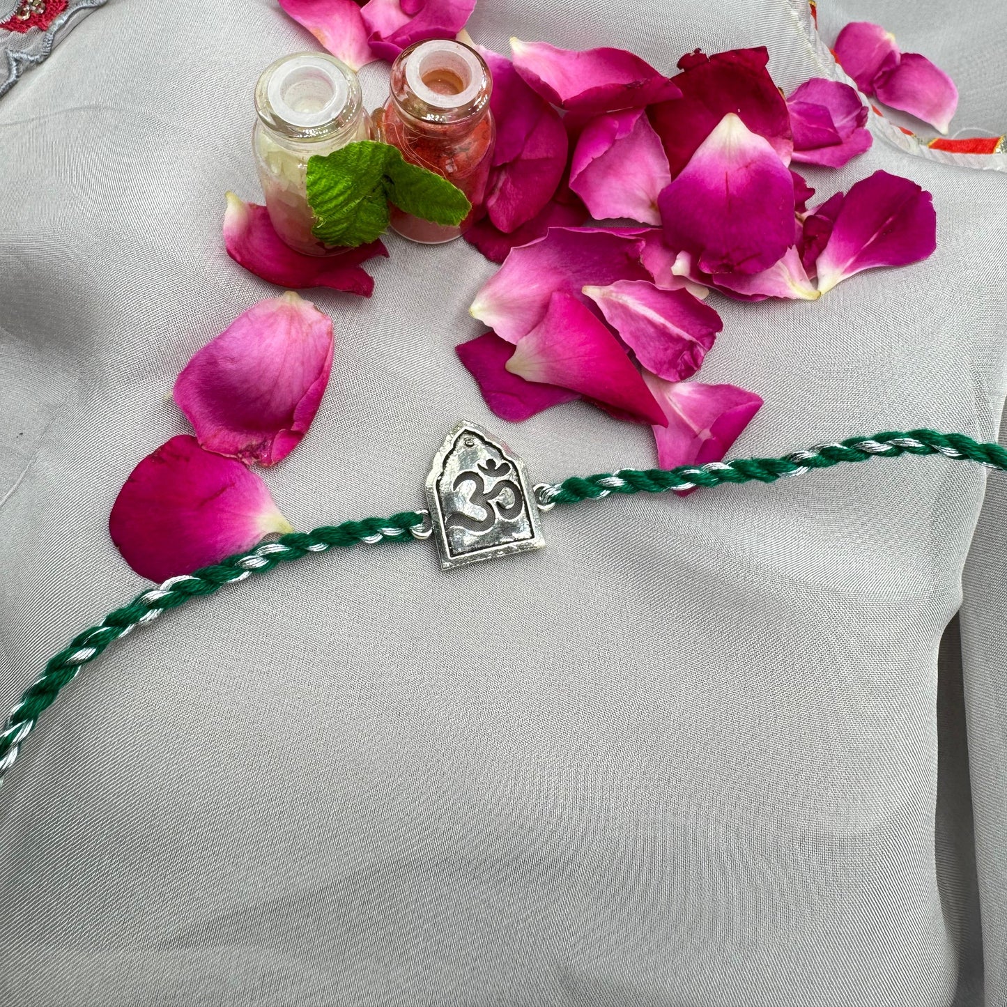 Omkar Mandir Silver Rakhi