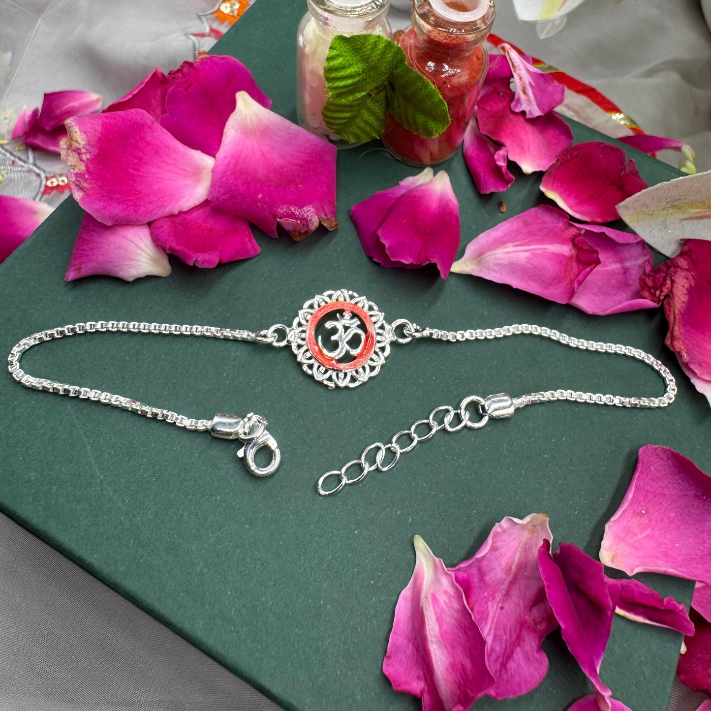 Omkar Blessings Rakhi in Pure silver