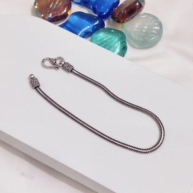 Oxidised snake chain traditional men's bracelet