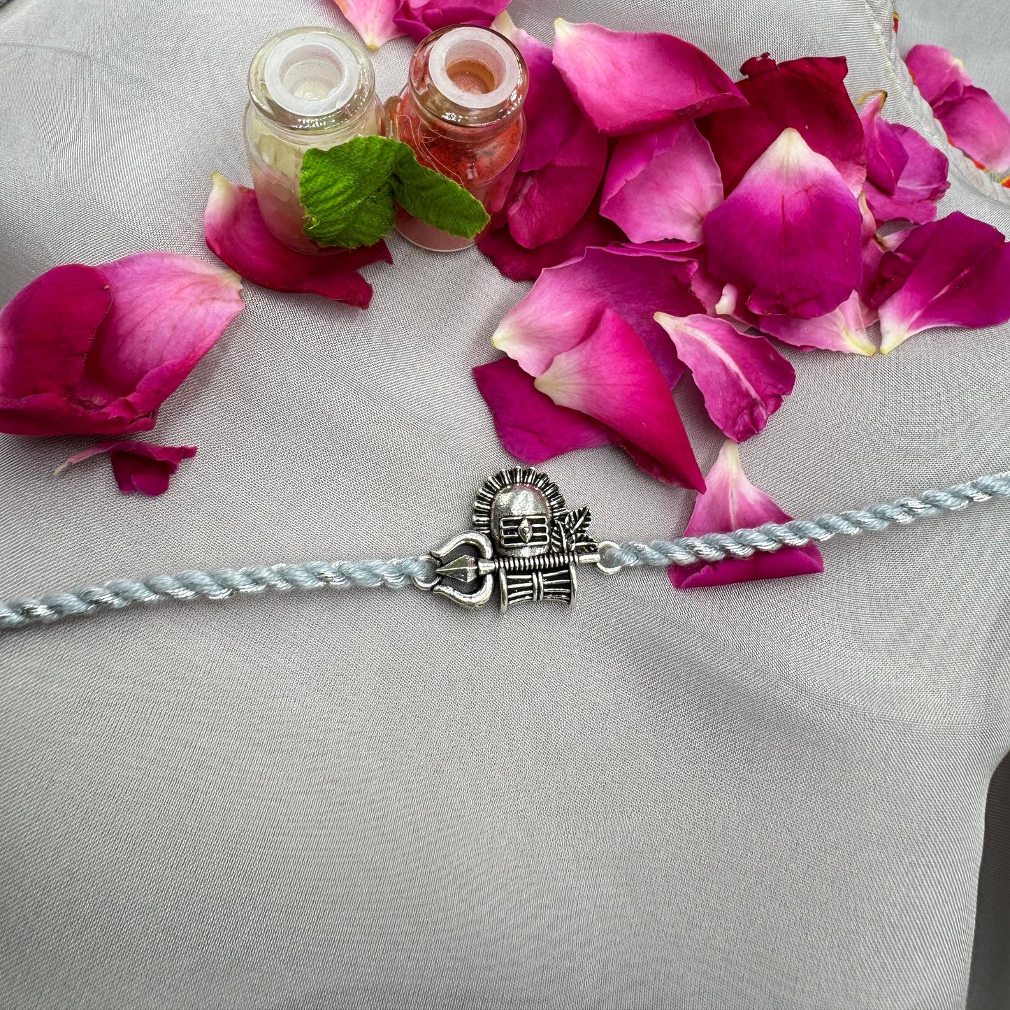 Trinity of Shiva Silver Rakhi