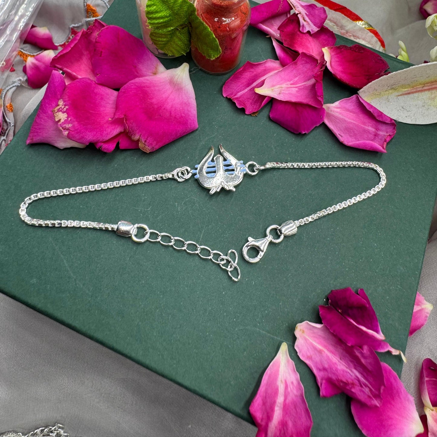 Shiv Shakti Silver Rakhi