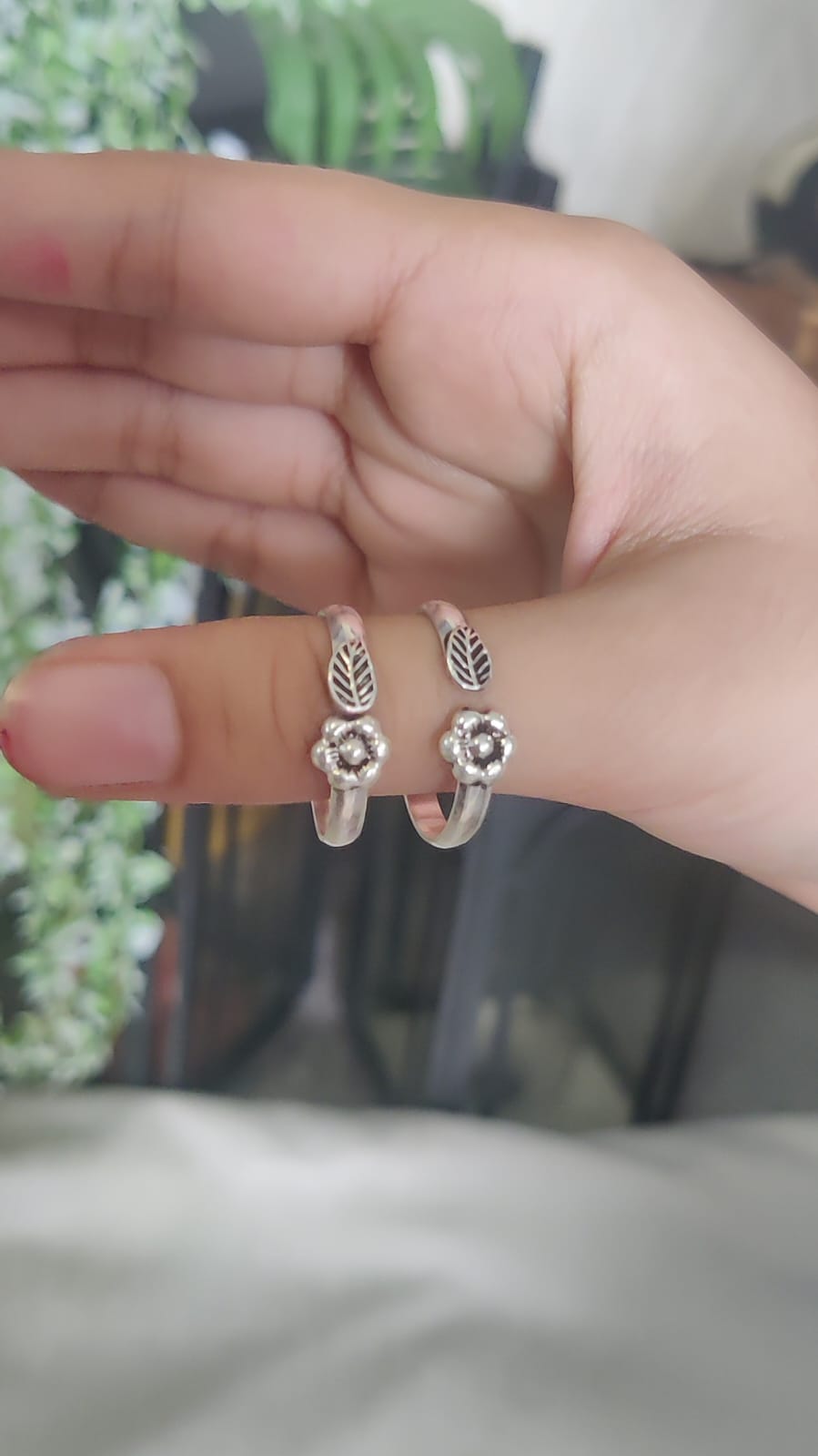 Thumb Toe Rings Front adjustable