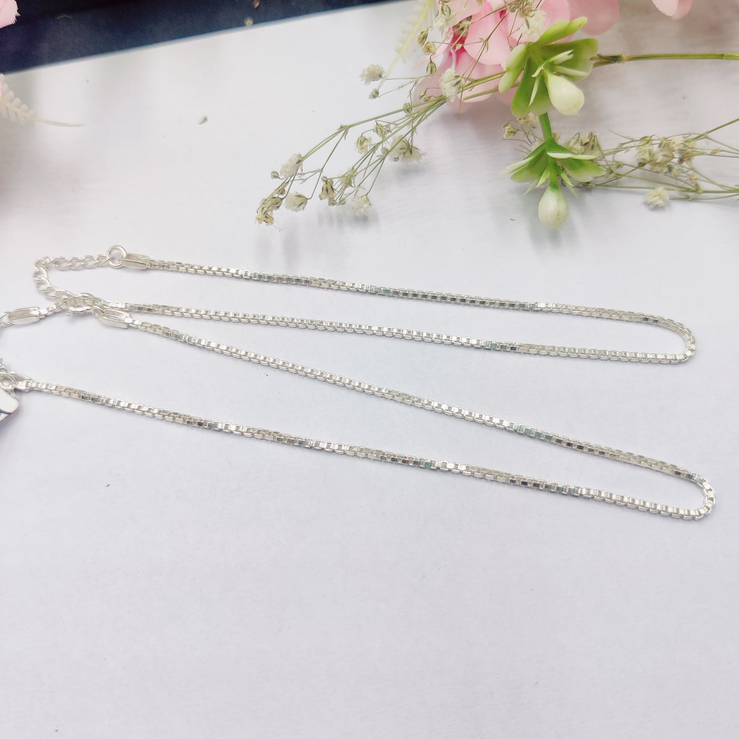 Plain Box Chain Anklet – Simple & Elegant