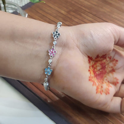 Korean Floral coloured stone bracelets
