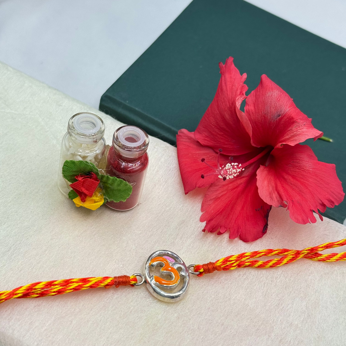 Om Shakti – Pure Silver Rakhi
