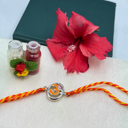 Om Shakti – Pure Silver Rakhi