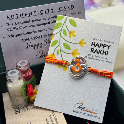 Om Shakti – Pure Silver Rakhi