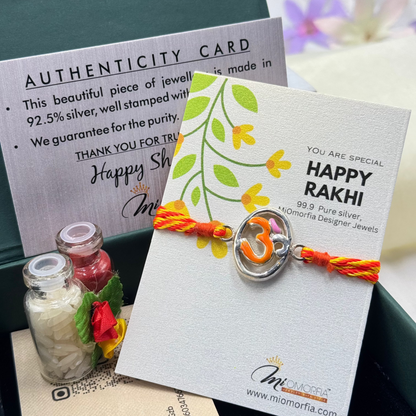 Om Shakti – Pure Silver Rakhi