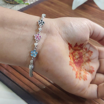 Korean Floral coloured stone bracelets