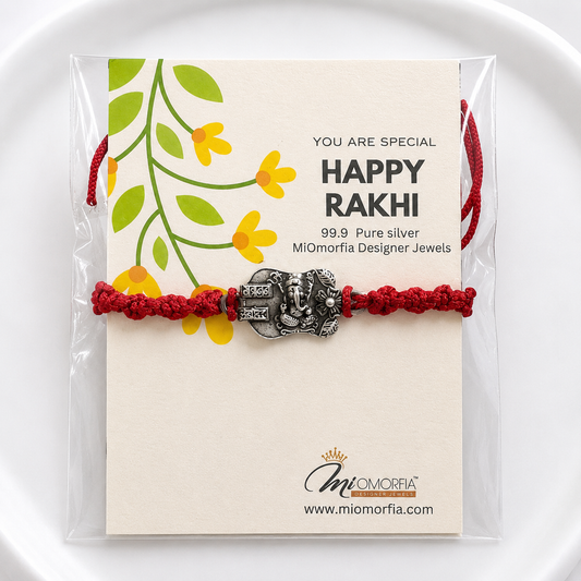 Shubh Shatkon Rakhi – Pure Silver 925 Hallmarked