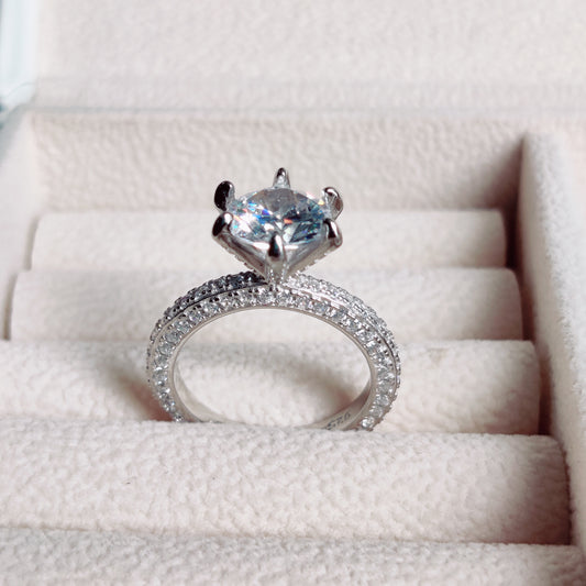 Regalia Solitaire Crown Ring