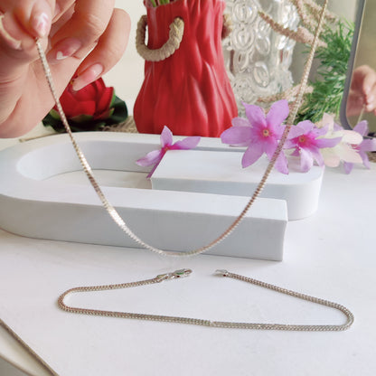 Italian Chain Anklet – Pure Silver