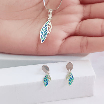 Laser-Cut Enameled Pendant Set with Screw Lock