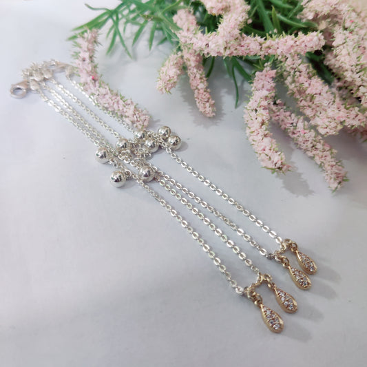 Elegant Trio Anklet