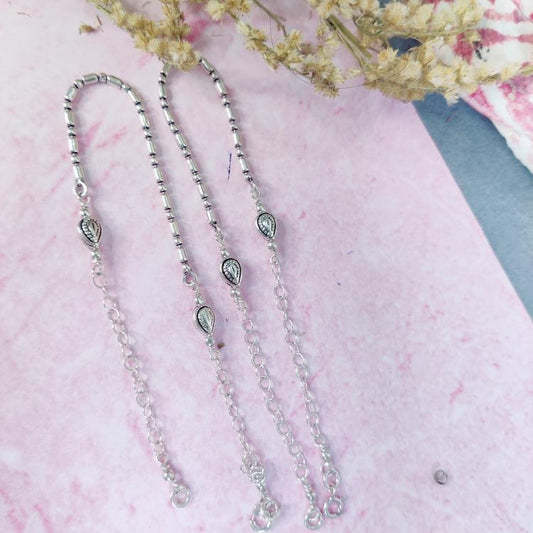 Elegant Silver Drop Anklet