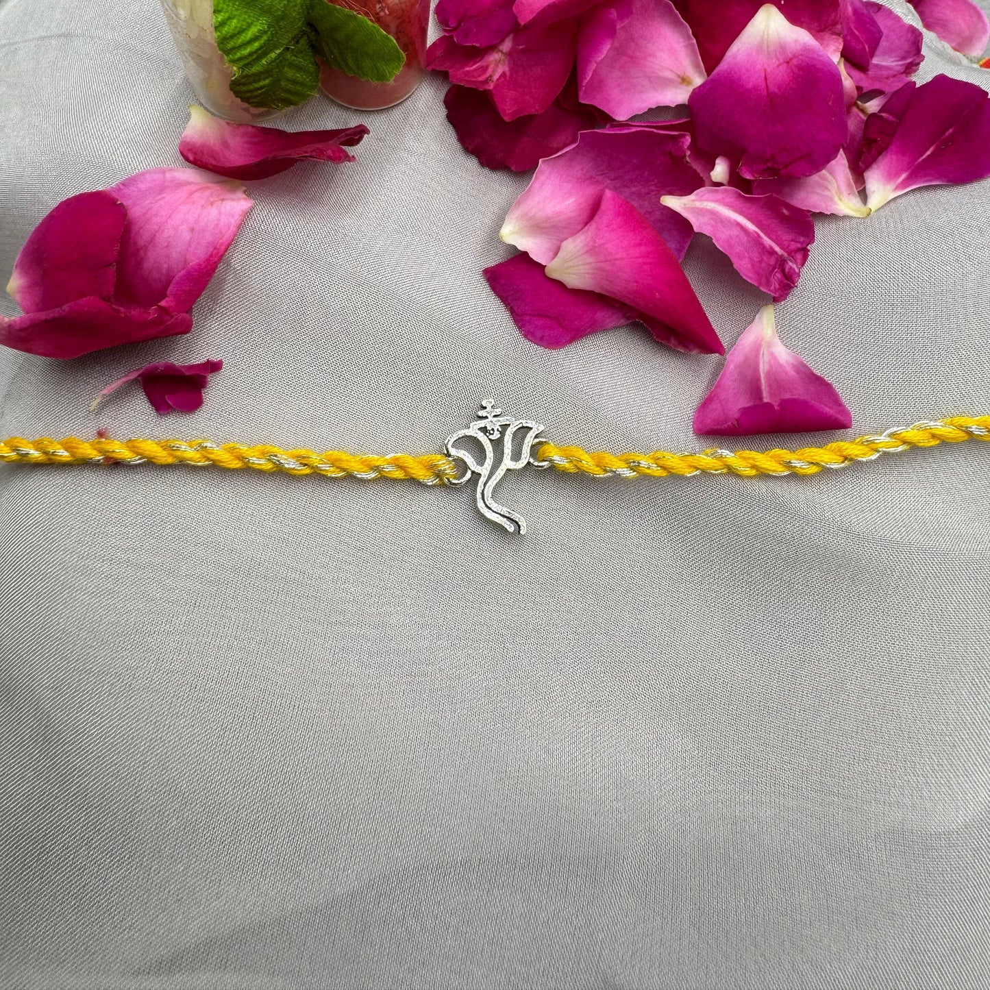 Blessings of Ganpati Silver Rakhi