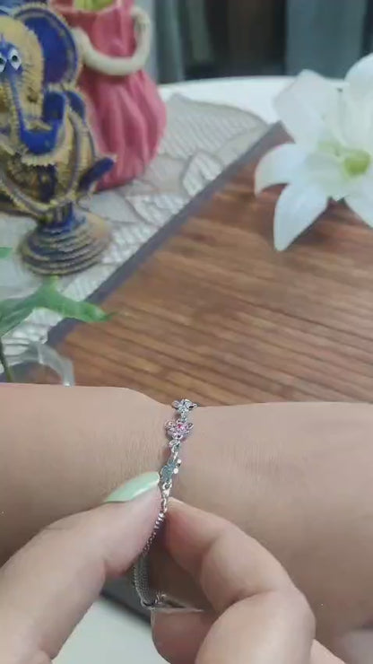 Korean Floral coloured stone bracelets