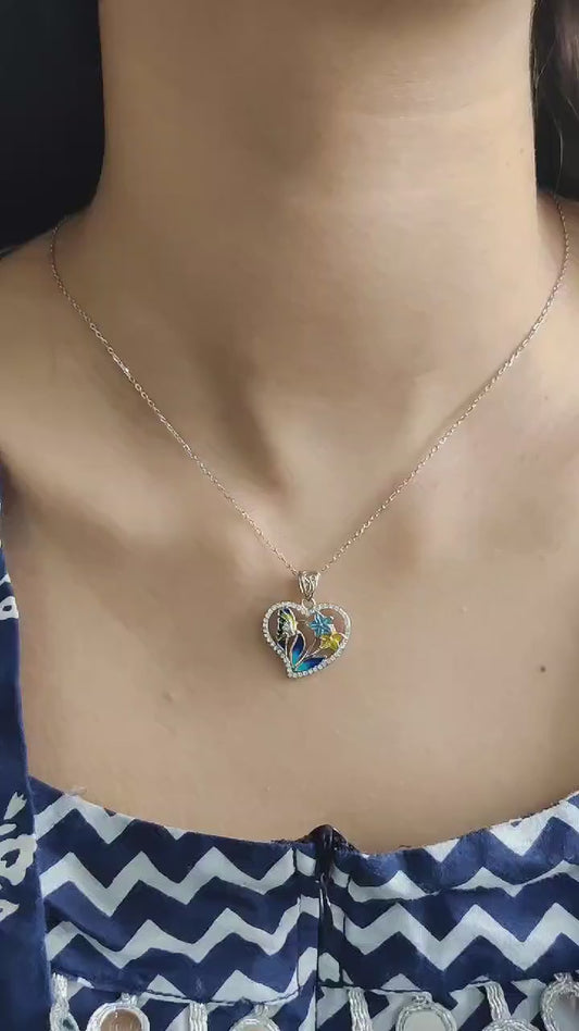 Enameled Crafted Pendant