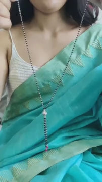 Silver bead mangalsutra